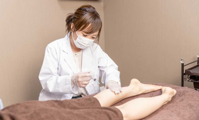 ケロイドをボトックス注射で治療しているイメージ